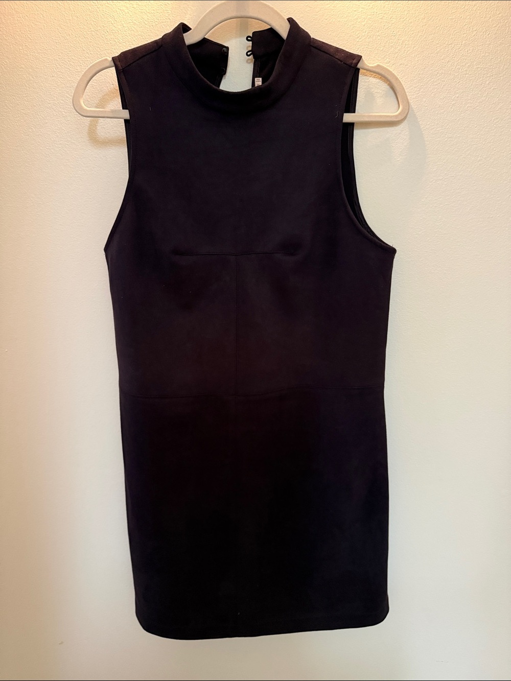 Astr Sleeveless Mock Neck Mini Dress in Black